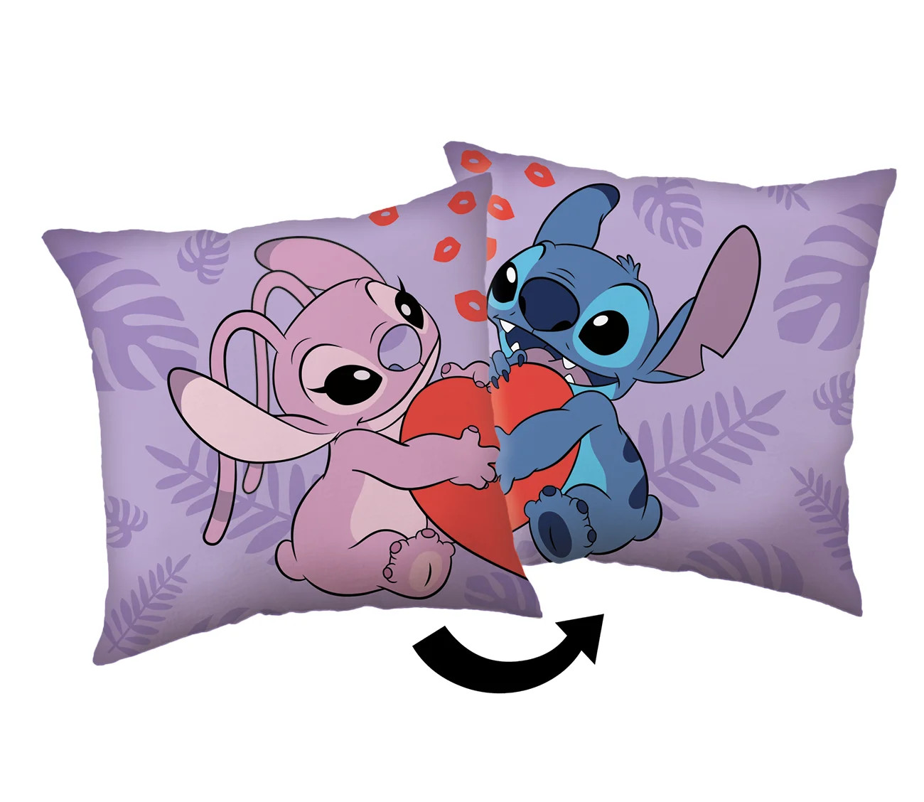 Lilo en Stitch sierkussen paars 40 x 40 cm