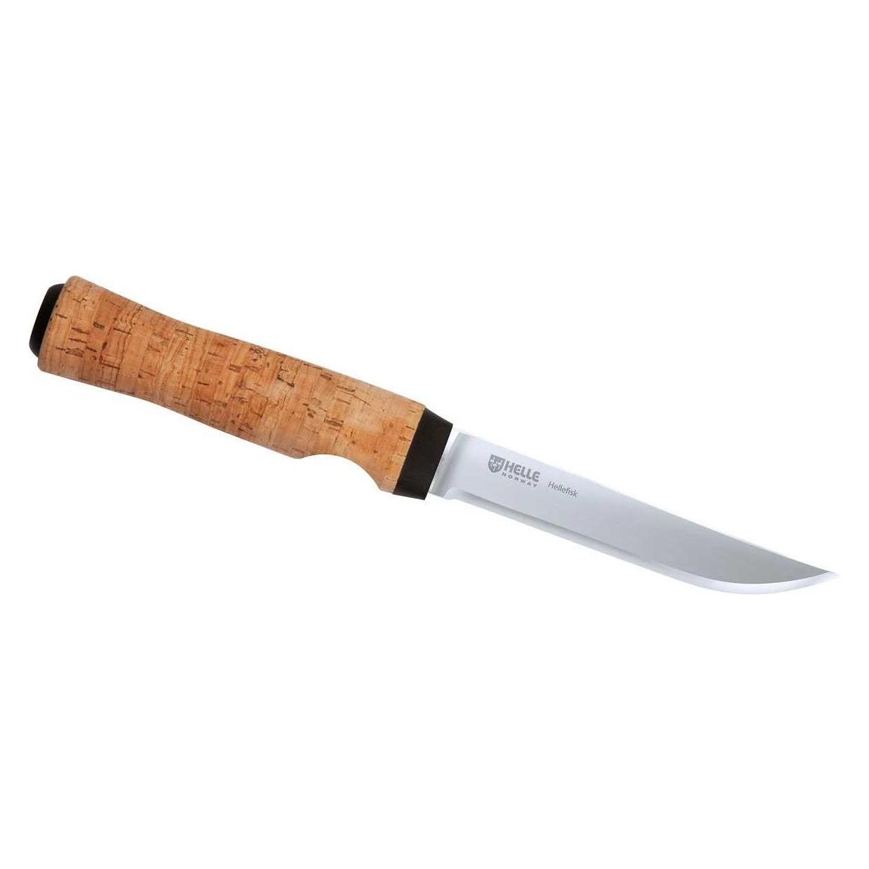 Helle Anglermesser HELLEFISK, Sandvik 12C27 Stahl, rostfrei, Lederscheide (12.30 cm) (161512)