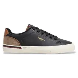 Pepe Jeans für Herren. PMS300011 Turnschuhe Kenton Campus schwarz (40), Wohnung, Schnürsenkel, Lässig
