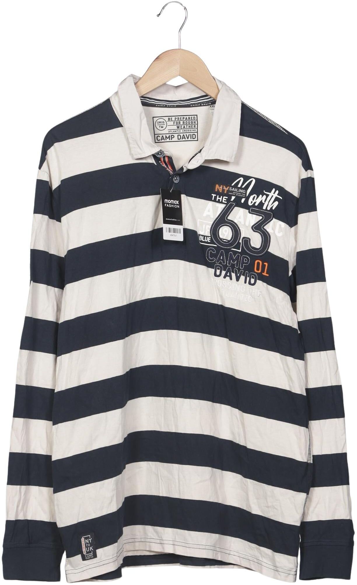 Camp David Herren Poloshirt, Mehrfarbig, Gr. Xxl, Baumwolle - Second Hand