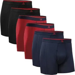 DANISH ENDURANCE Boxershorts Bamboo Trunks with fly, Größe XL in Rot Rot
