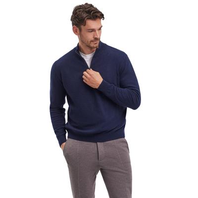 Strickpullover FALKE "Pure Lambswool", Herren, Gr. L, blau (space blau (6116)), Pullover Strickpullover
