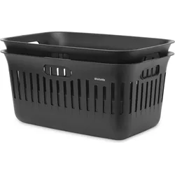 Collect-It Wäschekörbe 40 l, schwarz, 2 St.