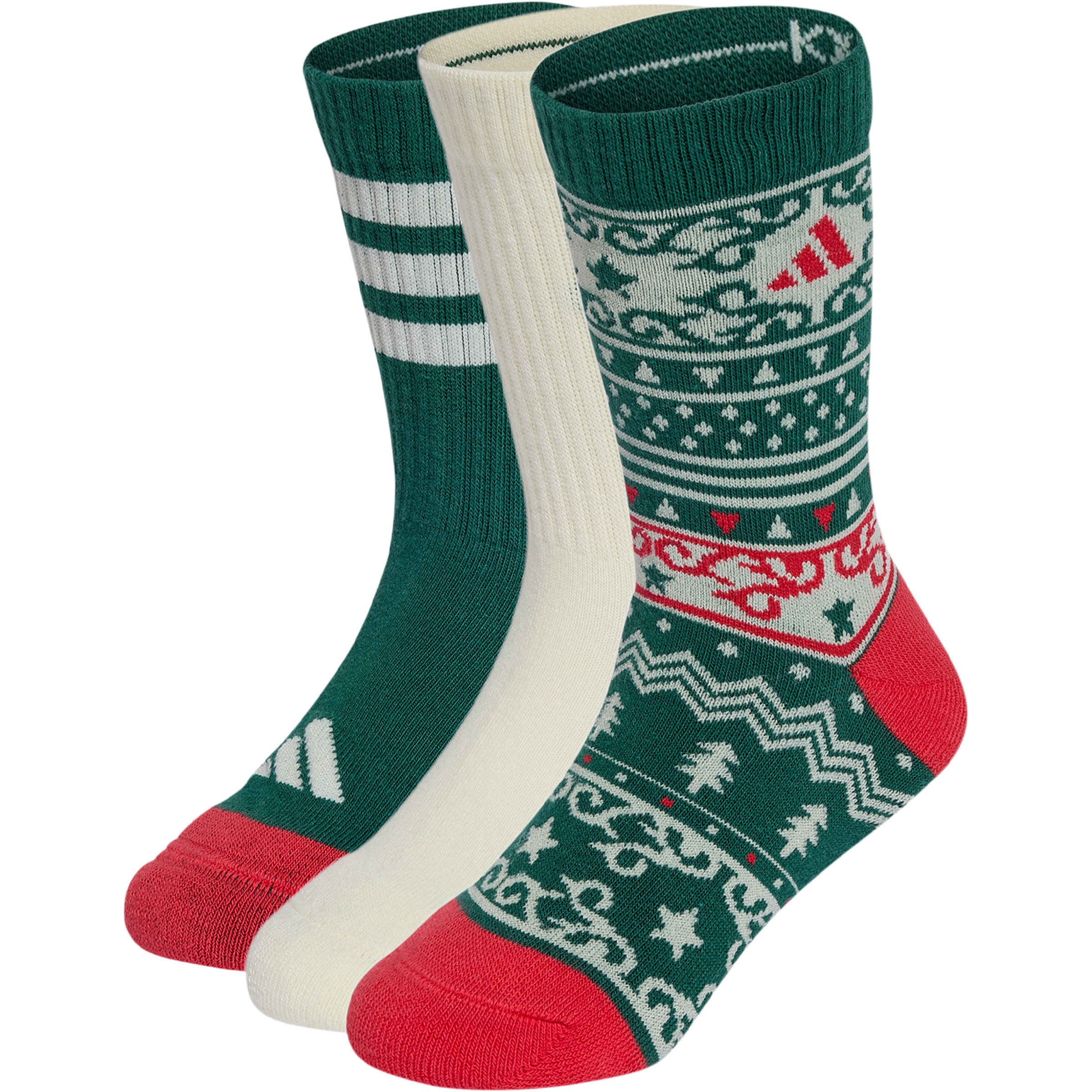 adidas X-Mas 3er Pack Kinder Freizeitsocken gruen Größe 25 Lifestyle Widerstandsfähig