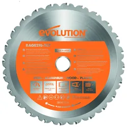 Evolution, Sägeblatt, Kreissägeblatt zu Rage 3 "S" 210 mm