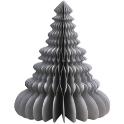 Chic Antique Weihnachtsbaumaufsteller aus Papier, H20/D16 cm, french grey