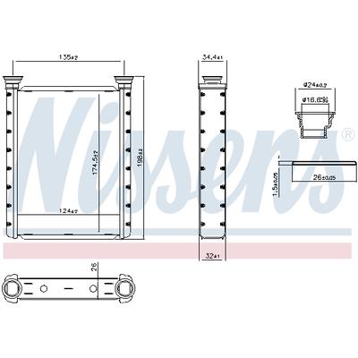 NISSENS Wärmetauscher, Innenraumheizung 707414 für TOYOTA
