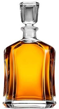 Bormioli Rocco Capitol Glass Decanter Airtight Geometric Stopper - 23.75 oz