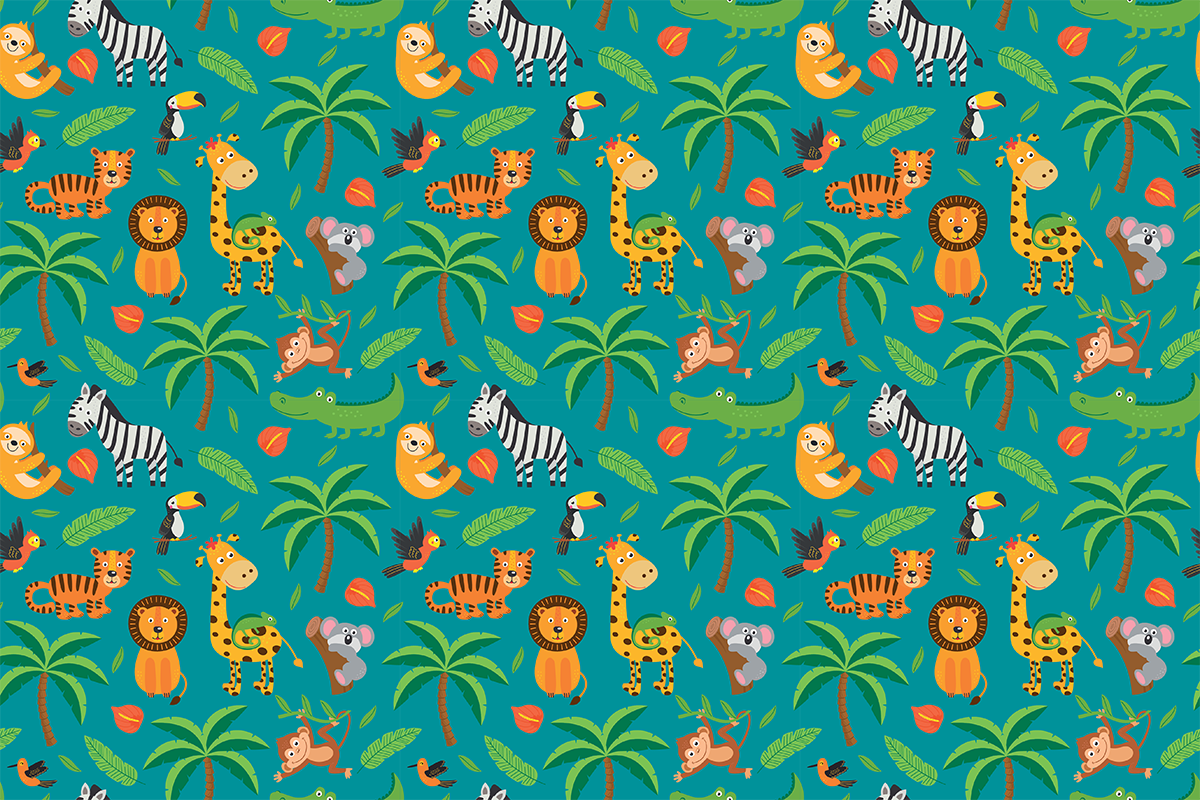 Ambiance-sticker Sticker meuble enfant animaux tropicaux
