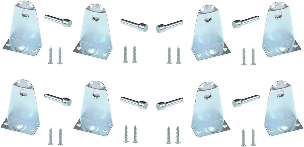 Houd Beugels voor Jaloezie Bevestiging, 8 stuks, Zilver, Metalen Constructie