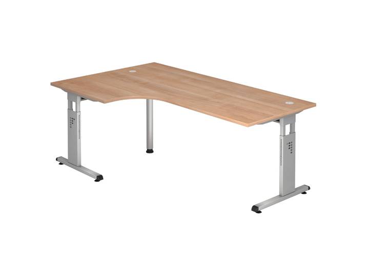 MEGA 82 S Schreibtisch Nussbaum/Silber