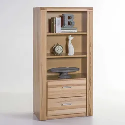 Bücherregal aus Kernbuche teilmassiv 140 cm hoch