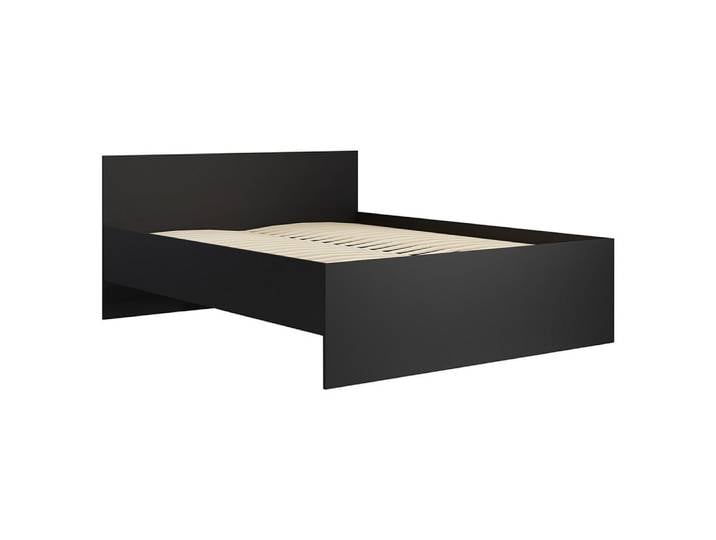 Lomadox Bett MOLLERUSA-132, 160x200 cm, schwarz matt, inkl. Lattenrost