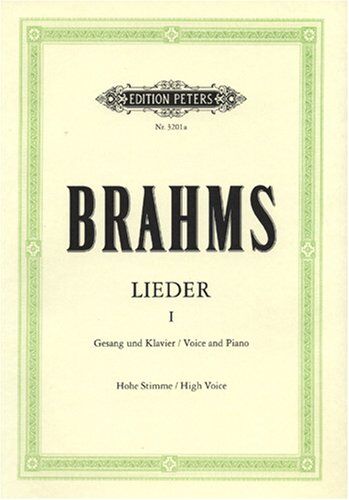 Johannes Brahms - Lieder 1: Gesang und Klavier / Voice and Piano.Hohe Stimme / High Voice - Preis vom 09.10.2026 07:28:09 h