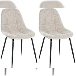 CLP 2er Set Stuhl Tom creme/Stoff