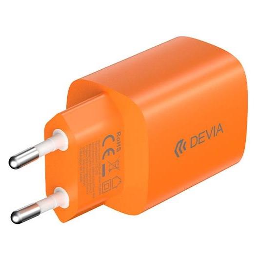 Devia Ultra6 PD Dynamic Charger oranžová / Síťová nabíječka / USB PD / 40 W (max 60 W) / + kabel (40 W) (6942297145603)
