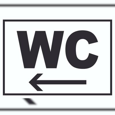 HB-Druck WC links Schild A0 (841x1189mm)