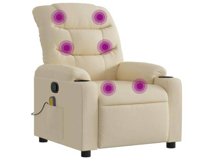 vidaXL Massagesessel Creme Stoff
