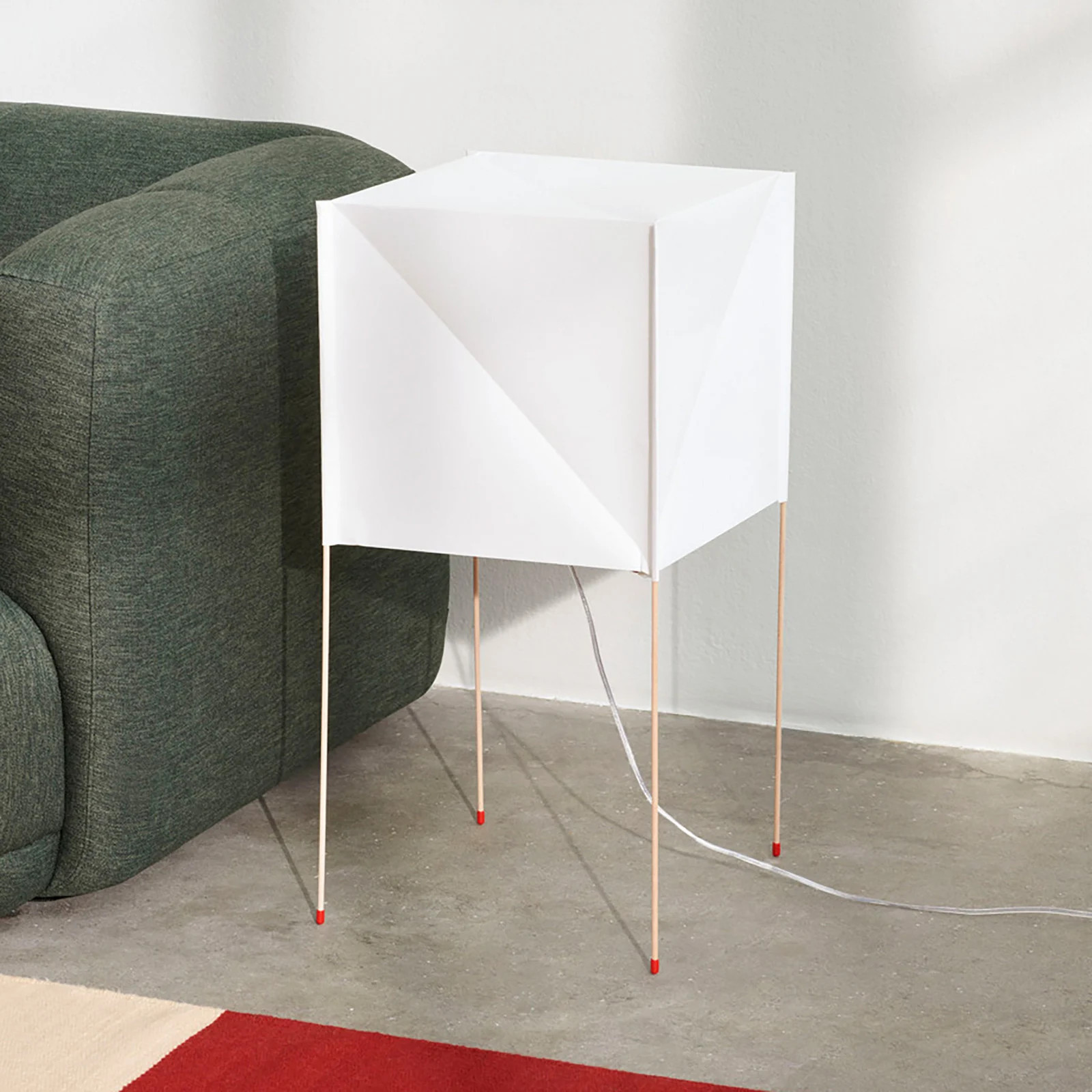 HAY Paper Cube Vloerlamp - Wit - Kunststof en Papier