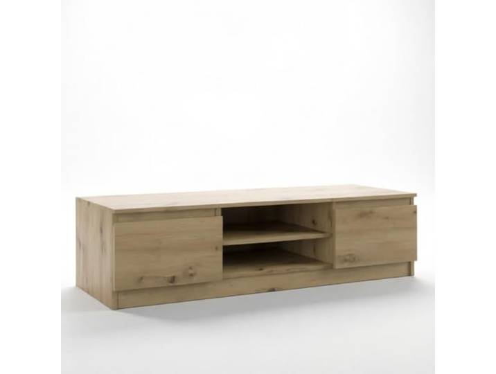 DecoNest TV-Schrank Lowboard 120 cm Artisan Eiche – Moderner Fernsehschrank/TV Board aus laminierter Spanplatte mit ABS-Kanten – TV Möbel Sideboard für Wohnzimmer