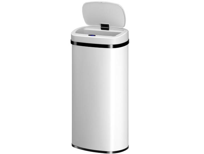 MÜLLEIMER viereckig 70L weiß mit Sensor
