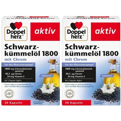 Doppelherz Schwarzkümmelöl 1800 Kapseln 2x 2x50 St