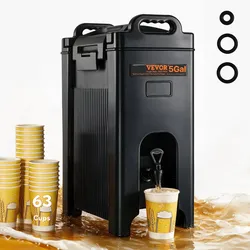 VEVOR Heiß- und Kaltgetränkespender Getränkespender 18,9 L, LDPE Heiß- und Kaltwasserbrunnen Großer Getränkespender mit Zapfen für Kaffee, Kalte Milch, Wasser, Saft usw. Isolierkanne 1-2 Personen