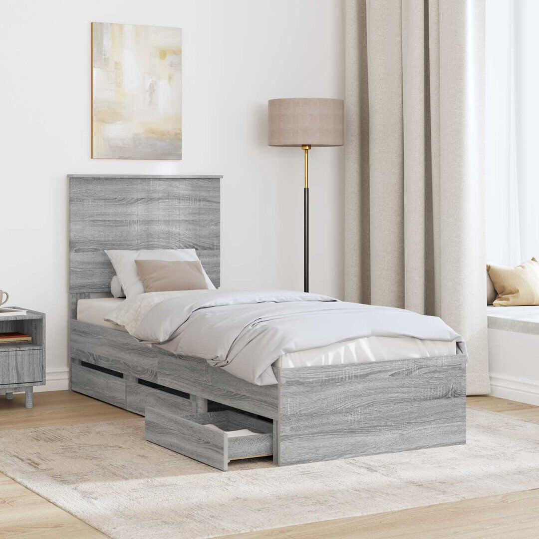 Metro Bed Grey Sonoma Small Single (2'6)