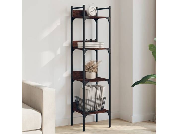 vidaXL Bookshelf 4 Ebenen Tall Brown Oak