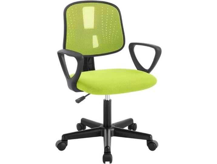 Chaise Bureau Enfant Fauteuil de Bureau pour Adolescents Chaise Ergonomique en Maille Respirante Dossier Réglable Vert
