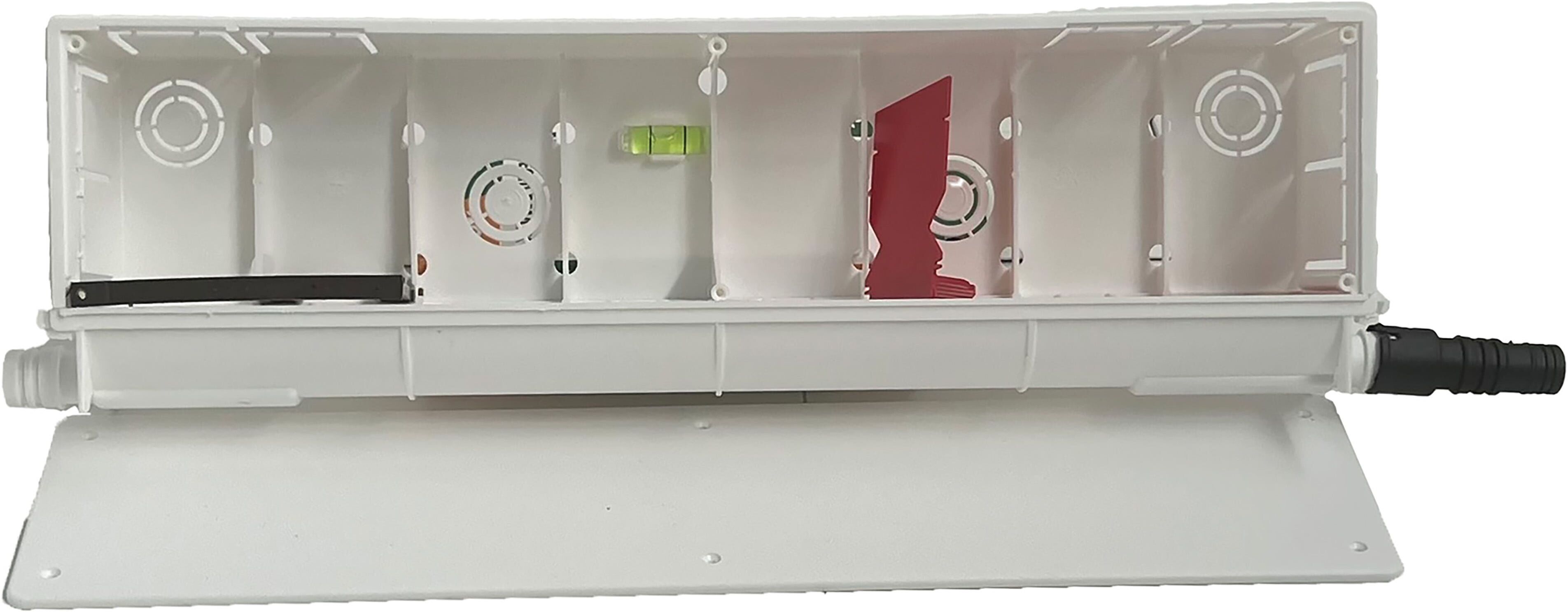 Arnocanali SCATOLA PREDISPOSIZIONE CLIMATIZZAZIONE CON SCARICO CONDENSA A 2 USCITE CON SIFONE ANTIODORE