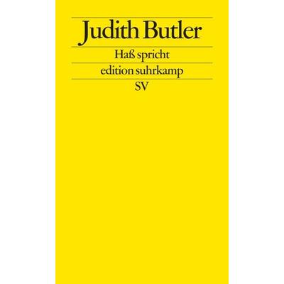 Haß spricht, Taschenbuch von Judith Butler, Suhrkamp, 978-3-518-12414-7