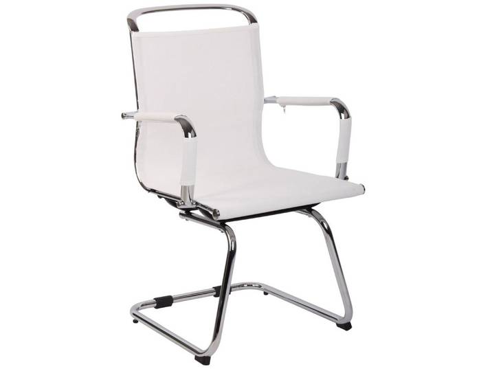 TPFLiving Stuhl Barney (Pflegeleichte Oberflächen & robuste Materialien), Maße (TxBxH): 63 x 58 x 94cm - Farbe: weiß
