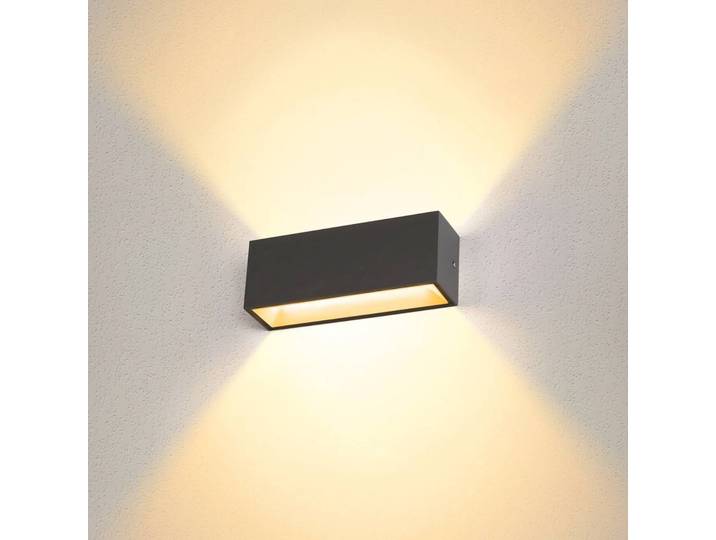 SLV LED Außenwandleuchte Sitra, schwarz, Aluminium, Modern