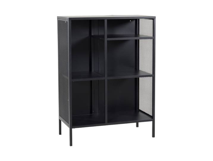 Design Regal „Misha“ 110 x 80 cm, aus Metall Schwarz VE DESIGN