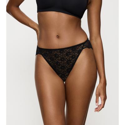 Tai-Slip TRIUMPH "Amourette", Damen, Gr. 44, Spitze, schwarz, Spitze, Obermaterial: 77% Polyamid, 23% Elasthan. Spitze: 86% Polyamid, 14% Elasthan, unifarben, körpernah, Unterhosen, Stretch-Spitze, hoher Beinausschnitt