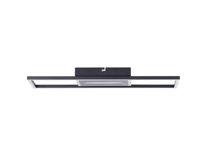 BRILLIANT Plafonnier noir moderne LED Besson blanc chaud 24 watts 2900 lumens 3000 kelvins 55x16cm métal/plastique