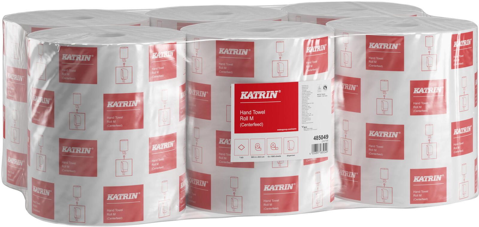 KATRIN Handtuchrollen 1-lagig weiß 485049
