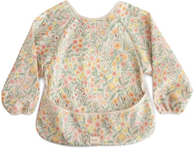 Mushie Long Sleeve Bib bavoir Pastel Blooms 6-24m 1 pcs