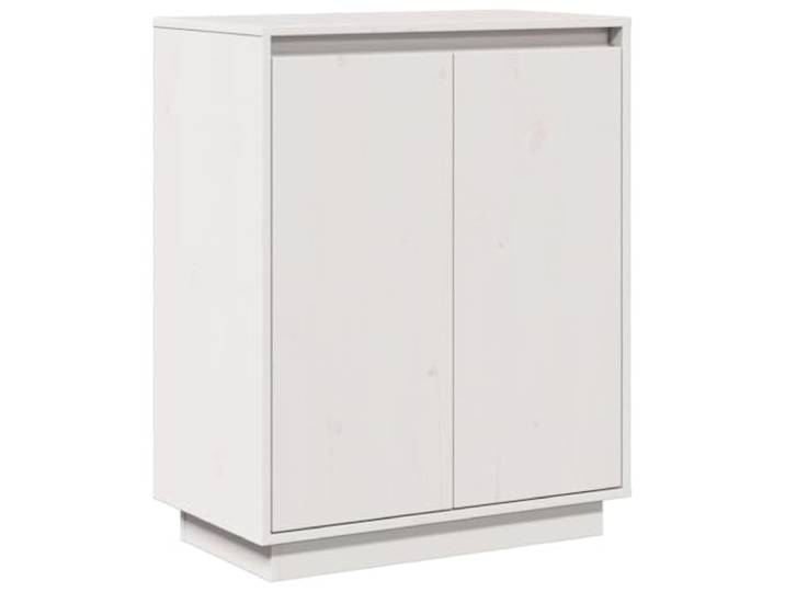 HGFDVCMR Sideboard Weiß 60x34x75 cm Massivholz Kiefer Beistellschrank Eleganter Beistellschrank aus Kiefern-Massivholz mit Türen für Wohnzimmer & Schlafzimmer. Kompaktes Format 60x34x75 cm.