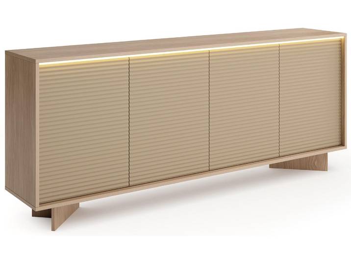 Selsey Semi - Buffet\, aspect bois d'érable\, 203 cm