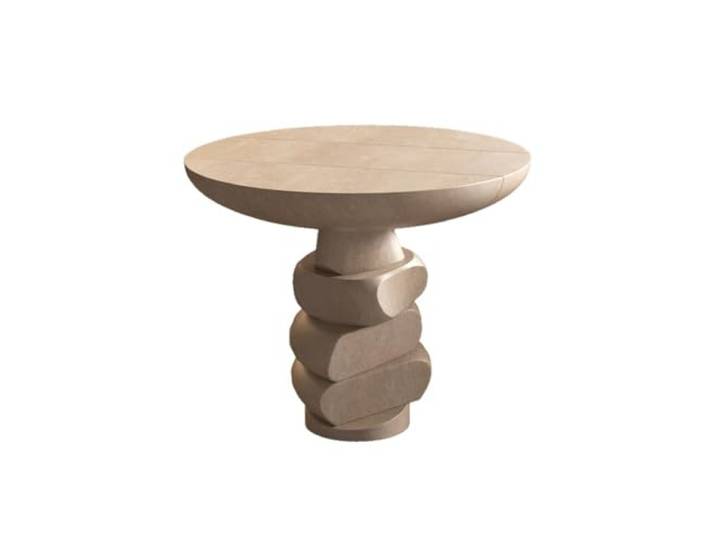 NIUHUAHUI Teetisch, 360° drehbarer runder Couchtisch, Beistelltisch mit Stabiler Basis