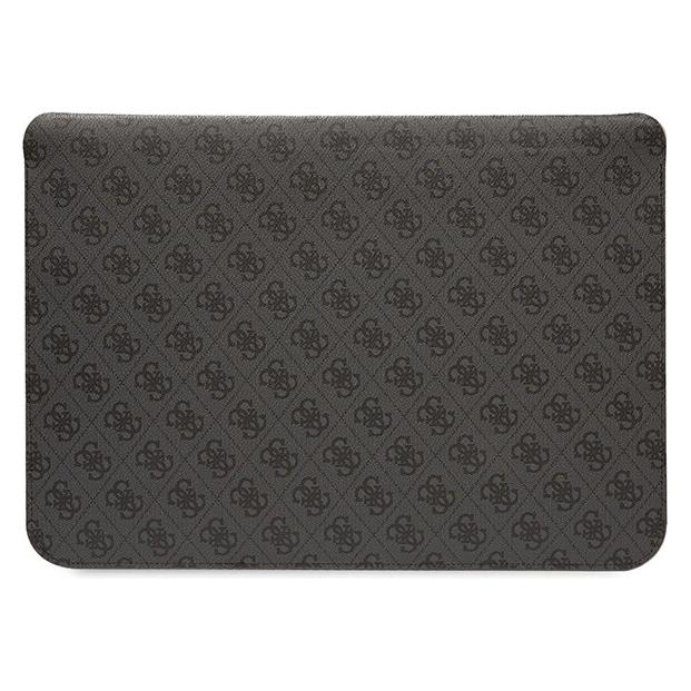 Guess PU 4G bedruckte Streifen-Computerhülle 16" Schwarz (16", Apple) (GUCS16P4RPSK)
