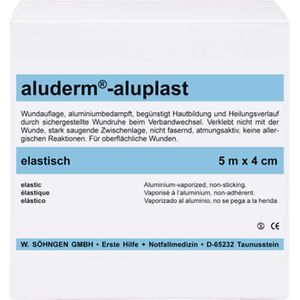Söhngen Pflaster Aluderm Aluplast 1009189, 1 Rolle, wasserfest, sensitiv, elastisch, 5m x 4cm