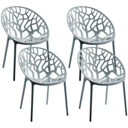 CLP 4er Set Stuhl Hope   Farbe: grau