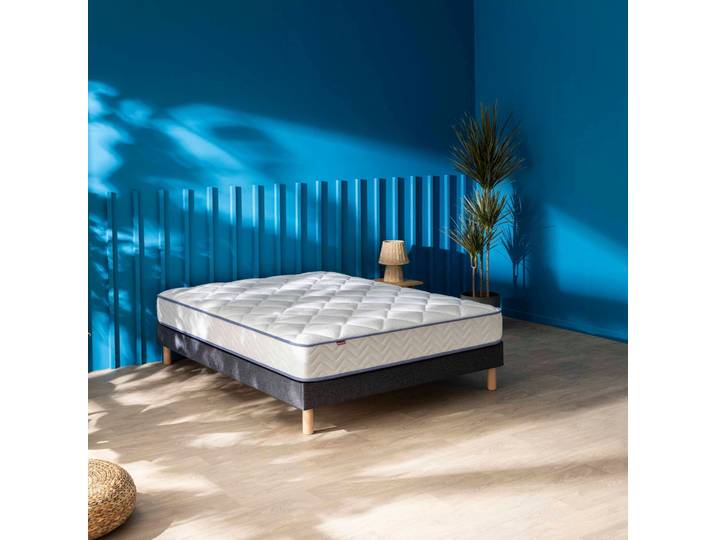 Matelas ressorts ensachés + mousse mémoire Merinos SWEETY 160x200