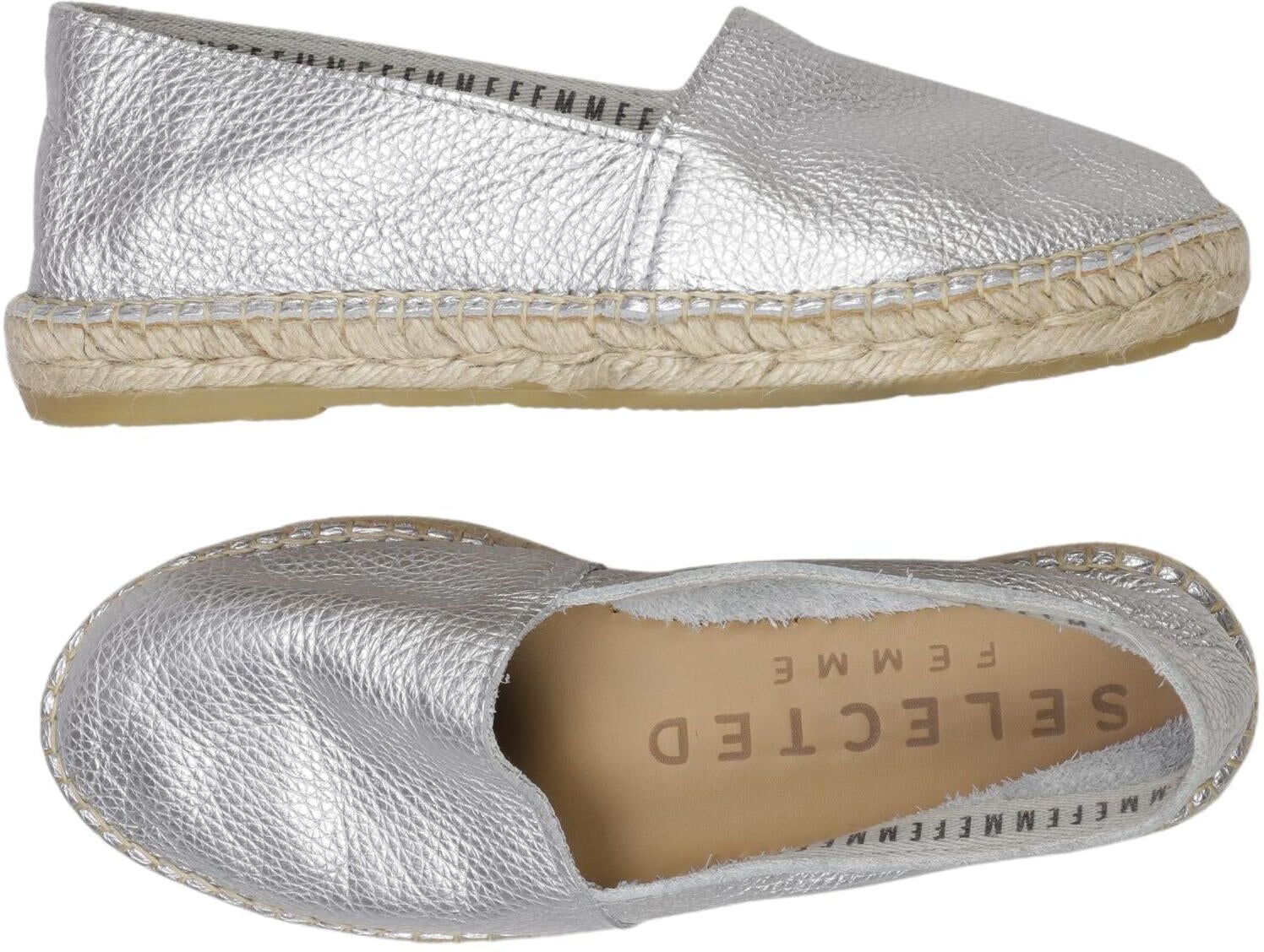 Selected Damen Halbschuh, Silber, Gr. EU 36, Leder - Second Hand