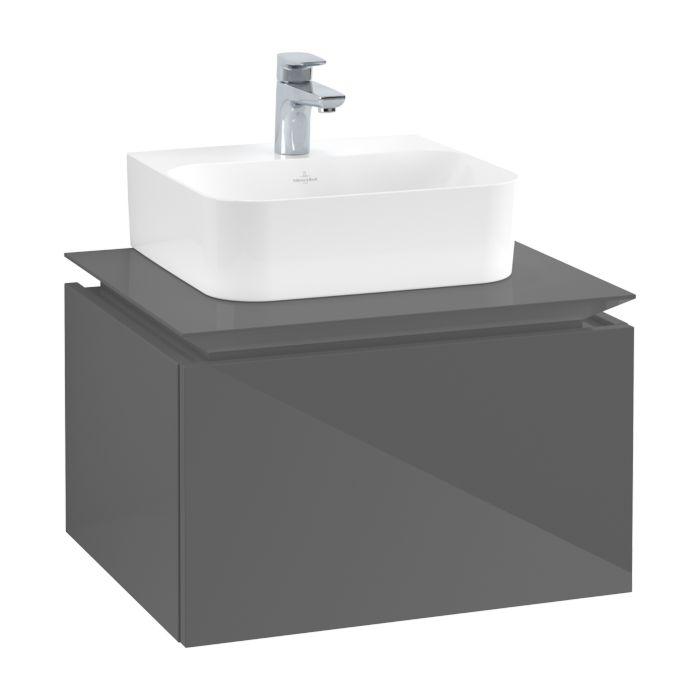 Villeroy & Boch Legato Waschtischunterschrank B73100FP 60x38x50cm, Glossy Grey