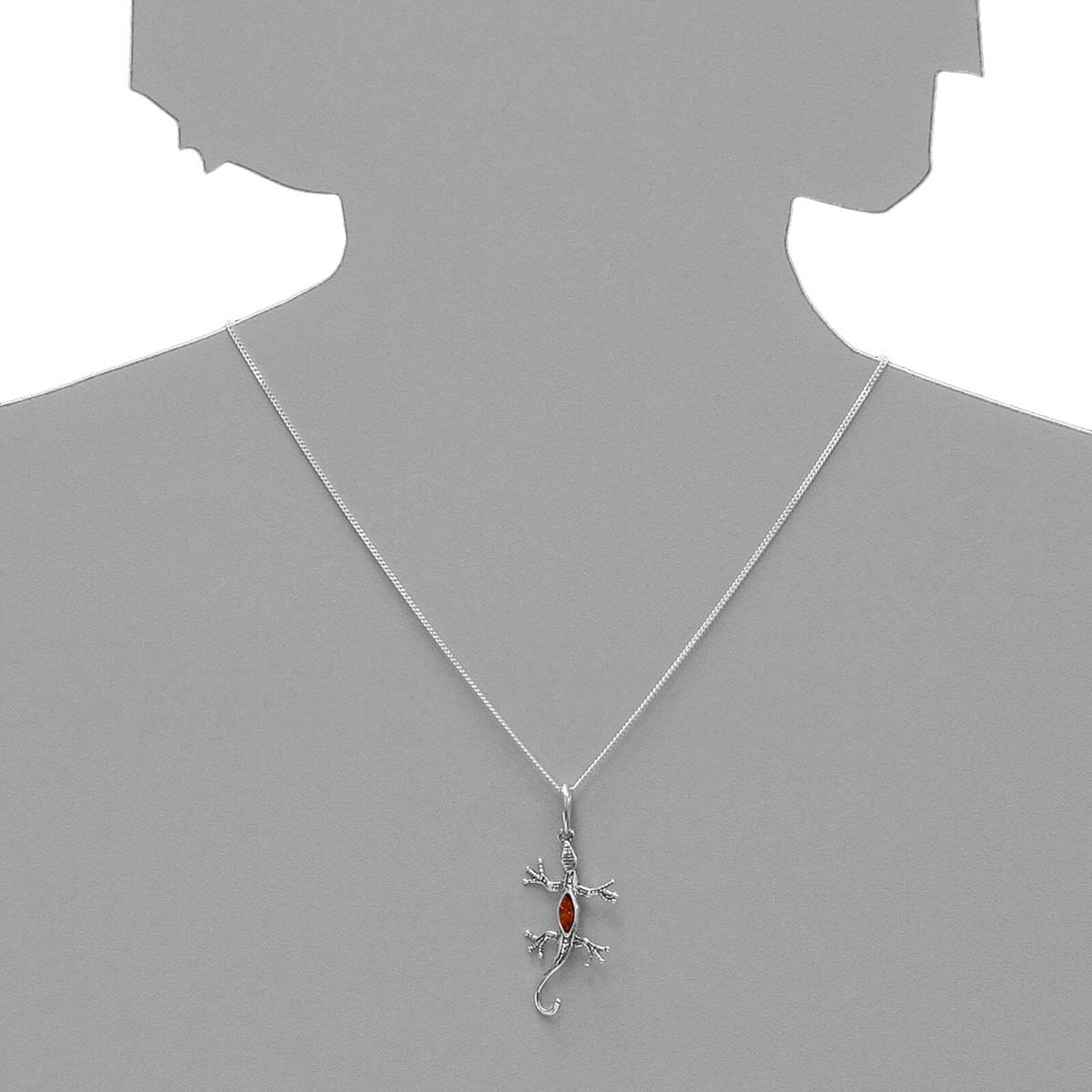 Kettenanhänger OSTSEE-SCHMUCK "Ostsee-Schmuck Anhänger Salamander Anhänger Salamander", weiß (weiß, neutral), Schmuckanhänger, Damen, 50 x 22mm, Silber 925 (Sterlingsilber), 2,5 g, Kettenanhänger