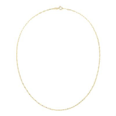 Goldkette LUIGI MERANO "fantasieförmig mit diamantierten Gliedern, Gold 375", gold, Halsketten, Damen, 45cm, Gelbgold 375, Goldkette